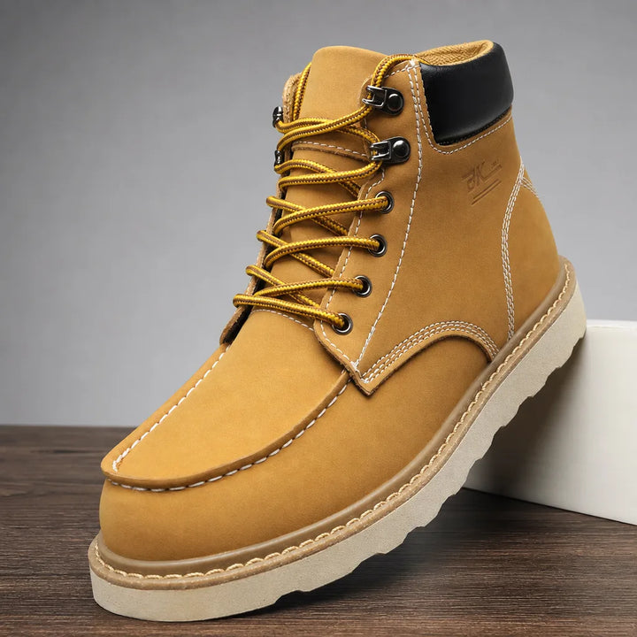 Men's Fall Moc-Toe Boots - Roarke Gum Sole Leather Ankle Boot