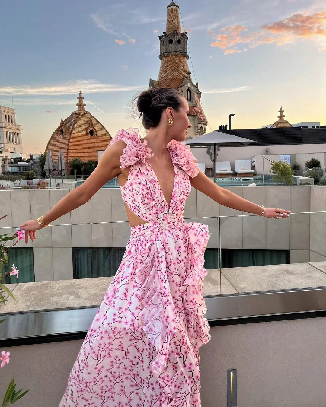 Celestine's | Floral Sleeveless Maxi Dress Wedding Guest Occasion