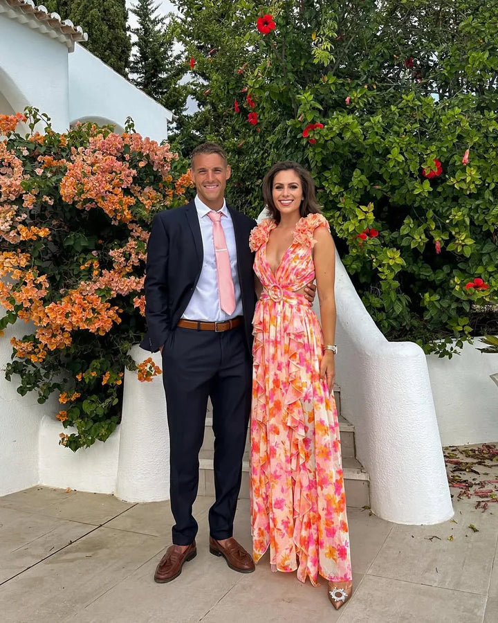 Celestine's | Floral Sleeveless Maxi Dress Wedding Guest Occasion
