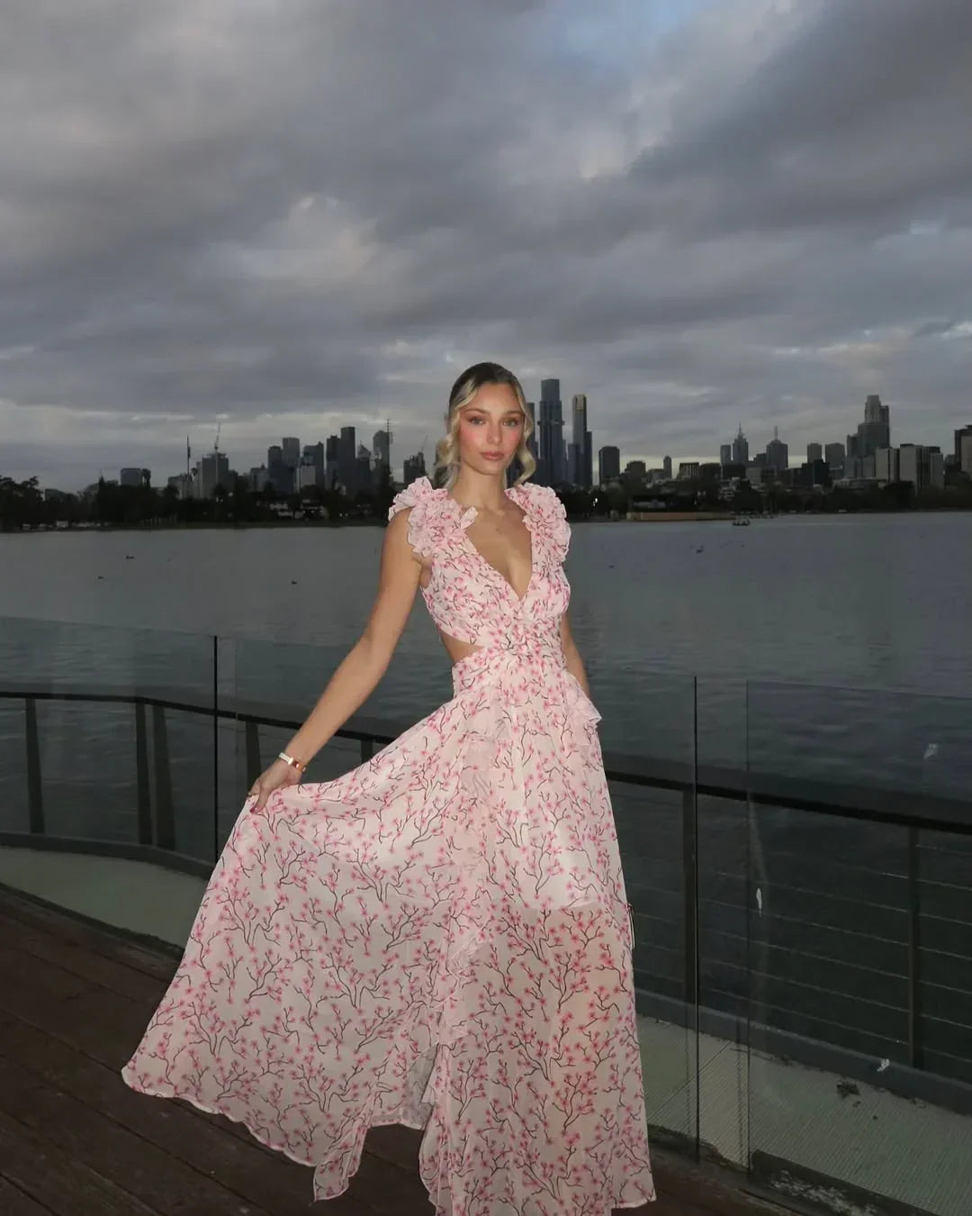 Celestine's | Floral Sleeveless Maxi Dress Wedding Guest Occasion