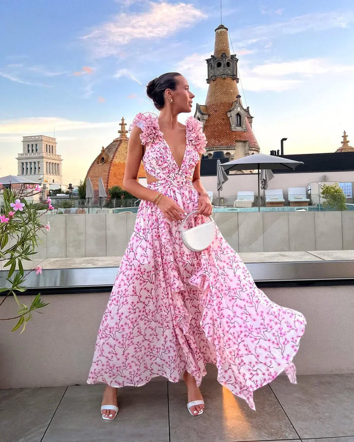 Celestine's | Floral Sleeveless Maxi Dress Wedding Guest Occasion