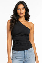 Rosa | One-Shoulder Ruched Top