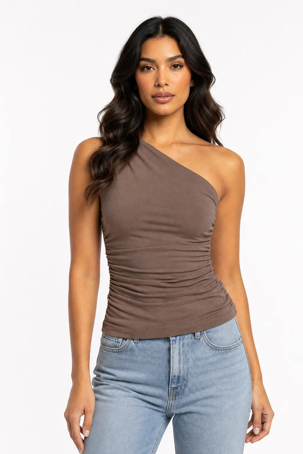 Rosa | One-Shoulder Ruched Top