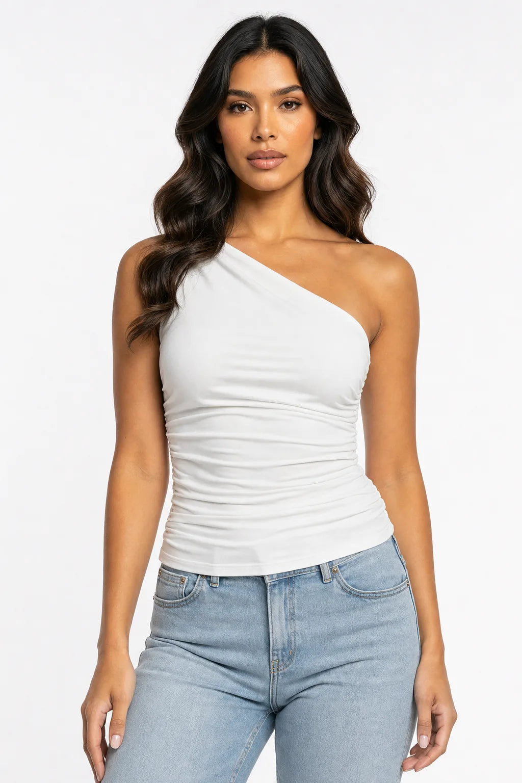 Rosa | One-Shoulder Ruched Top