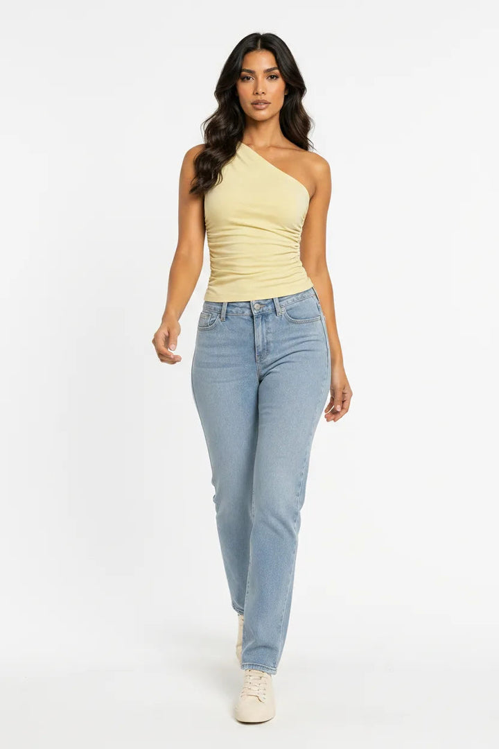 Rosa | One-Shoulder Ruched Top