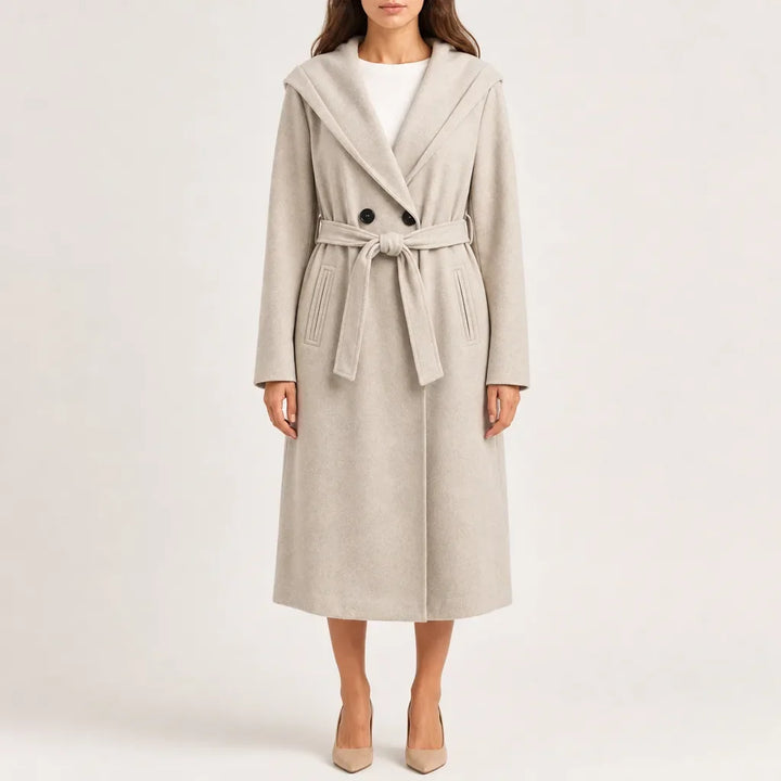 Rosanna Winter Hooded Belted Trench Coat for Women Long Wrap