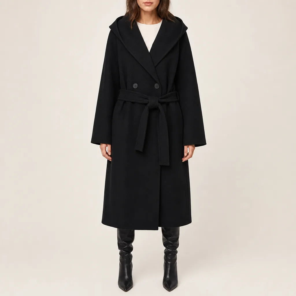 Rosanna Winter Hooded Belted Trench Coat for Women Long Wrap