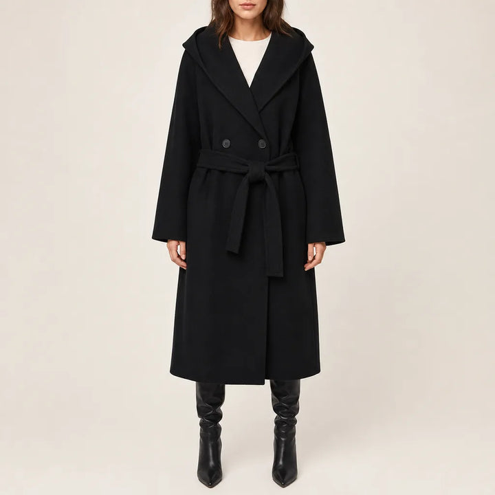 Rosanna Winter Hooded Belted Trench Coat for Women Long Wrap