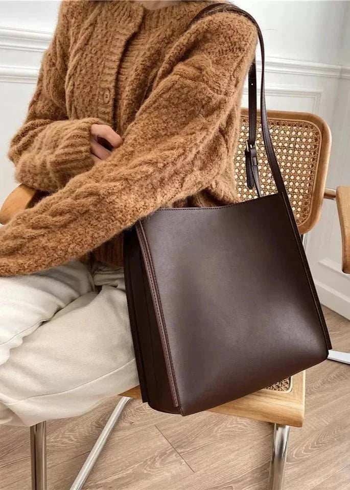 Sari Tote Bag - PU Leather Structured Everyday Carry