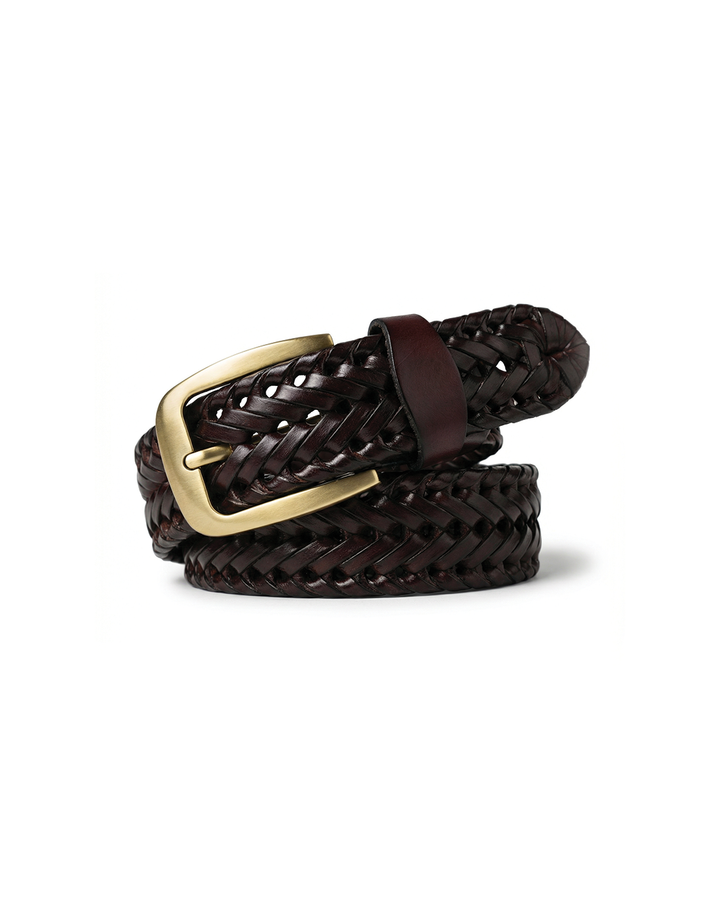 Men's Braided Leather Belt – Braxton