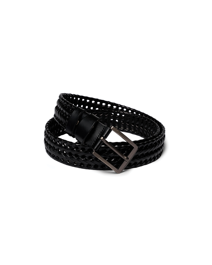 Men's Braided Cowhide Leather Belt