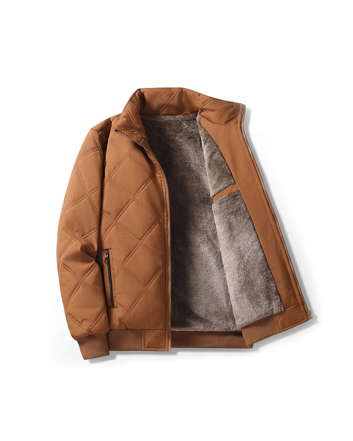 Men's Fleece Lined Quilted Winter Jacket