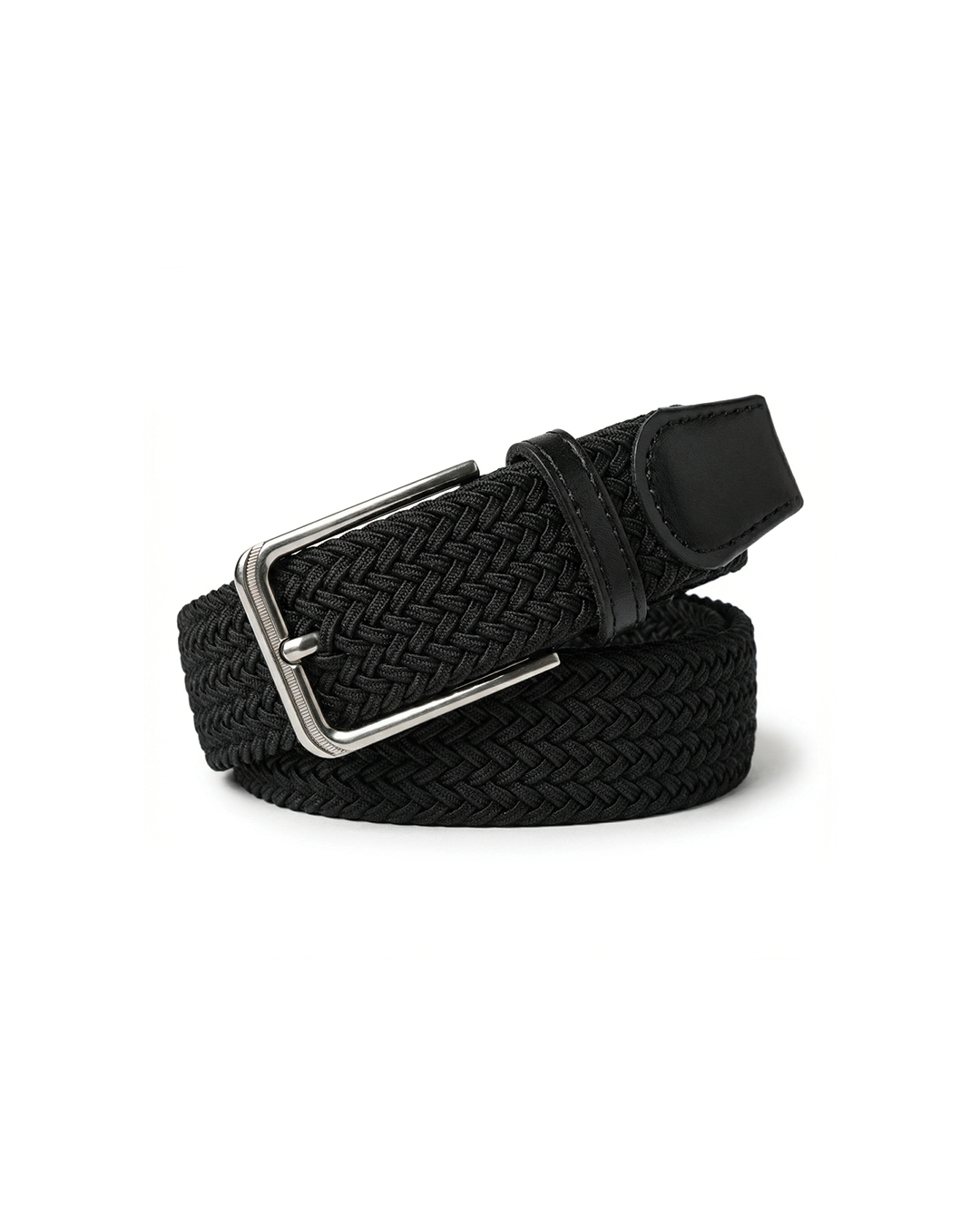 Men's Braided Leather Belt with Cowhide