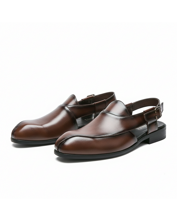 Men's Leather Slingback Slip-On Loafers