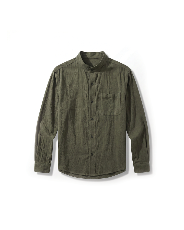 Men's Cotton Button-Up Shirt – Lightweight & Breathable