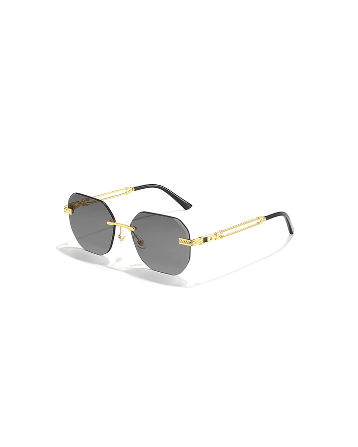 Chainlink Rimless Sunglasses Lightweight UV Style