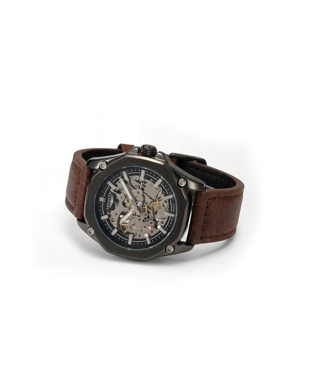 Men's Skeleton Leather Watch – Beck Atlas