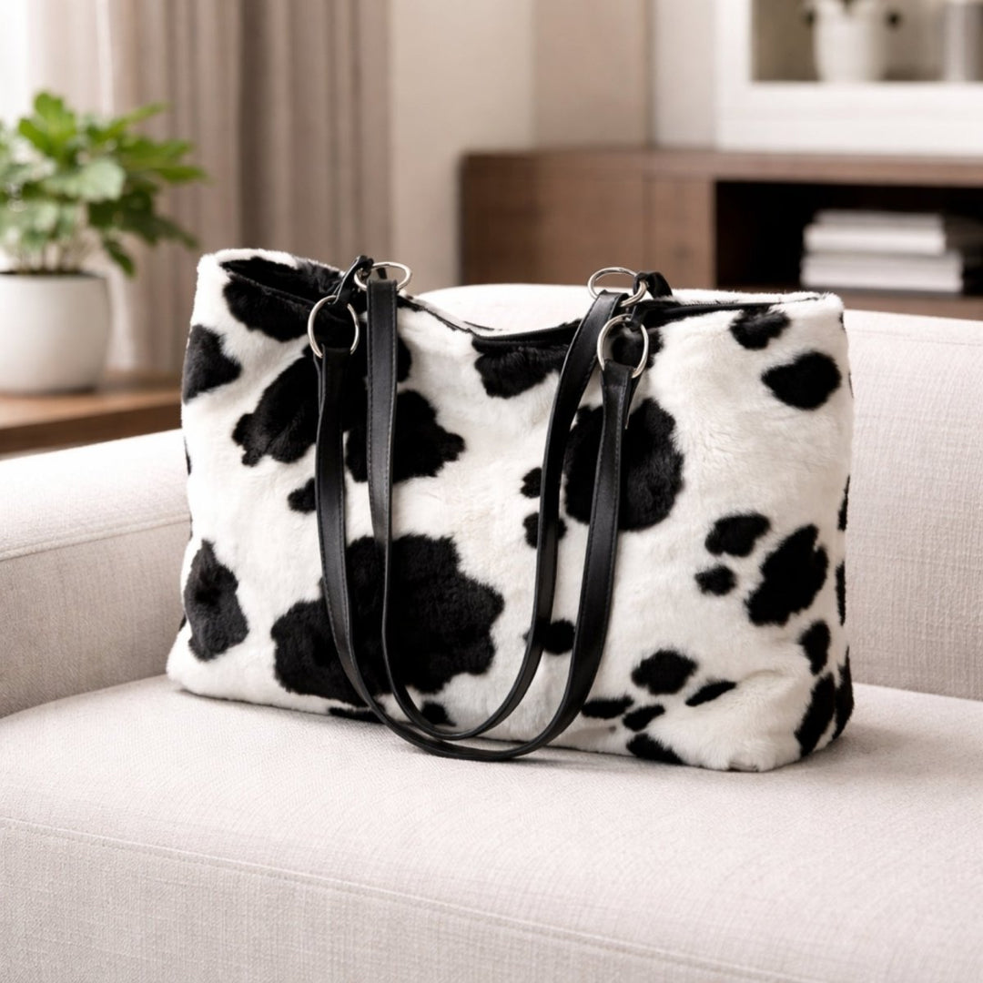 Cosmos Tote Bag - Faux Fur Spacious Everyday Carry