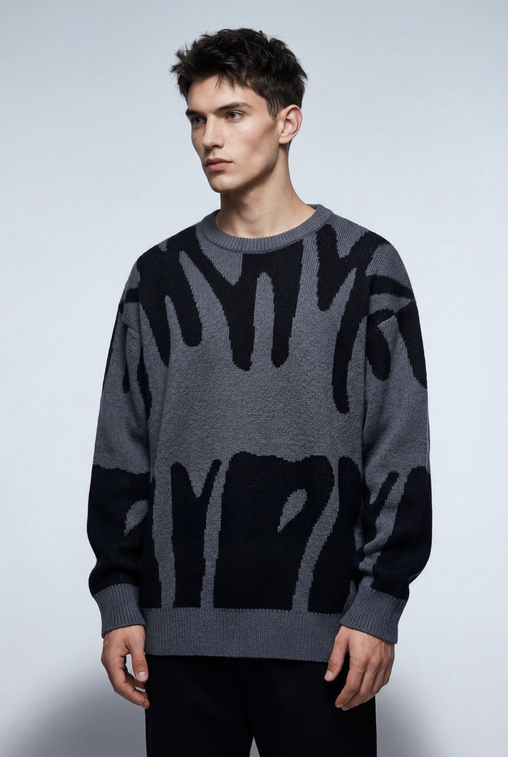 James Abstract Intarsia Jumper Luxe