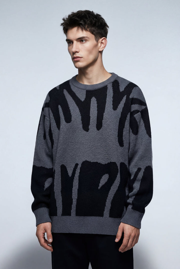 James Abstract Intarsia Jumper Luxe