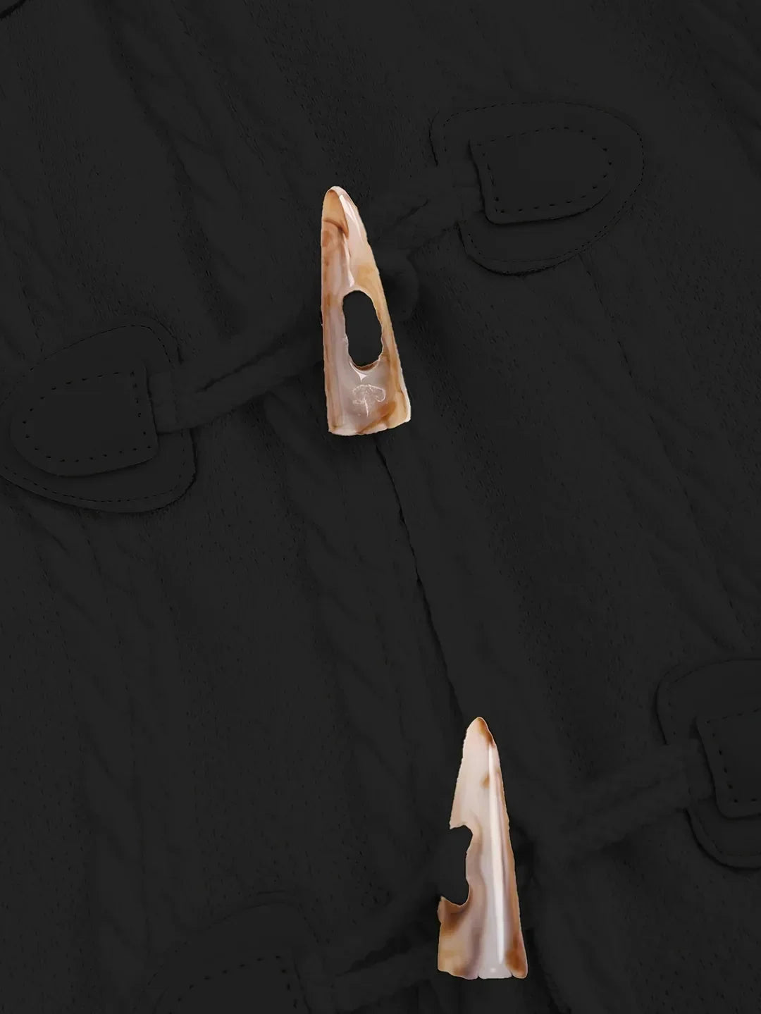 Winter Fur Trim Trench Coat Women Hooded Toggle Longline Coat