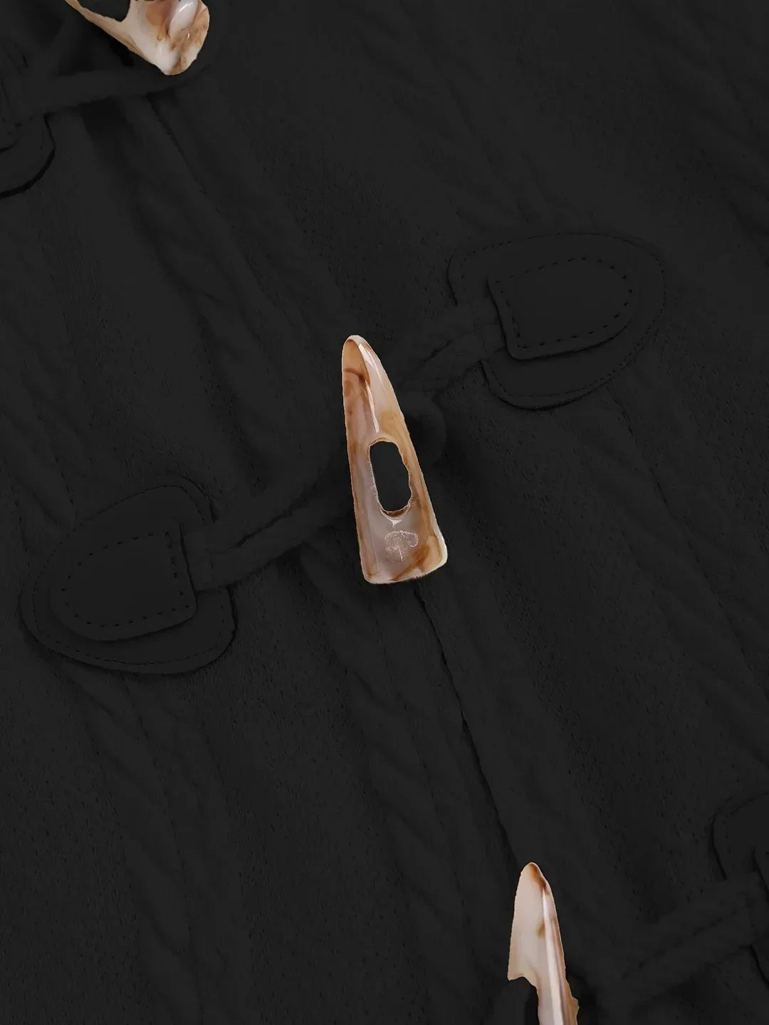 Winter Fur Trim Trench Coat Women Hooded Toggle Longline Coat