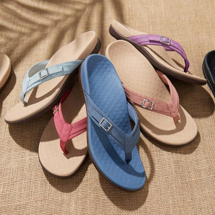 Wide Fit Sandals for Women | Comfortable Arch Support Flat Slides