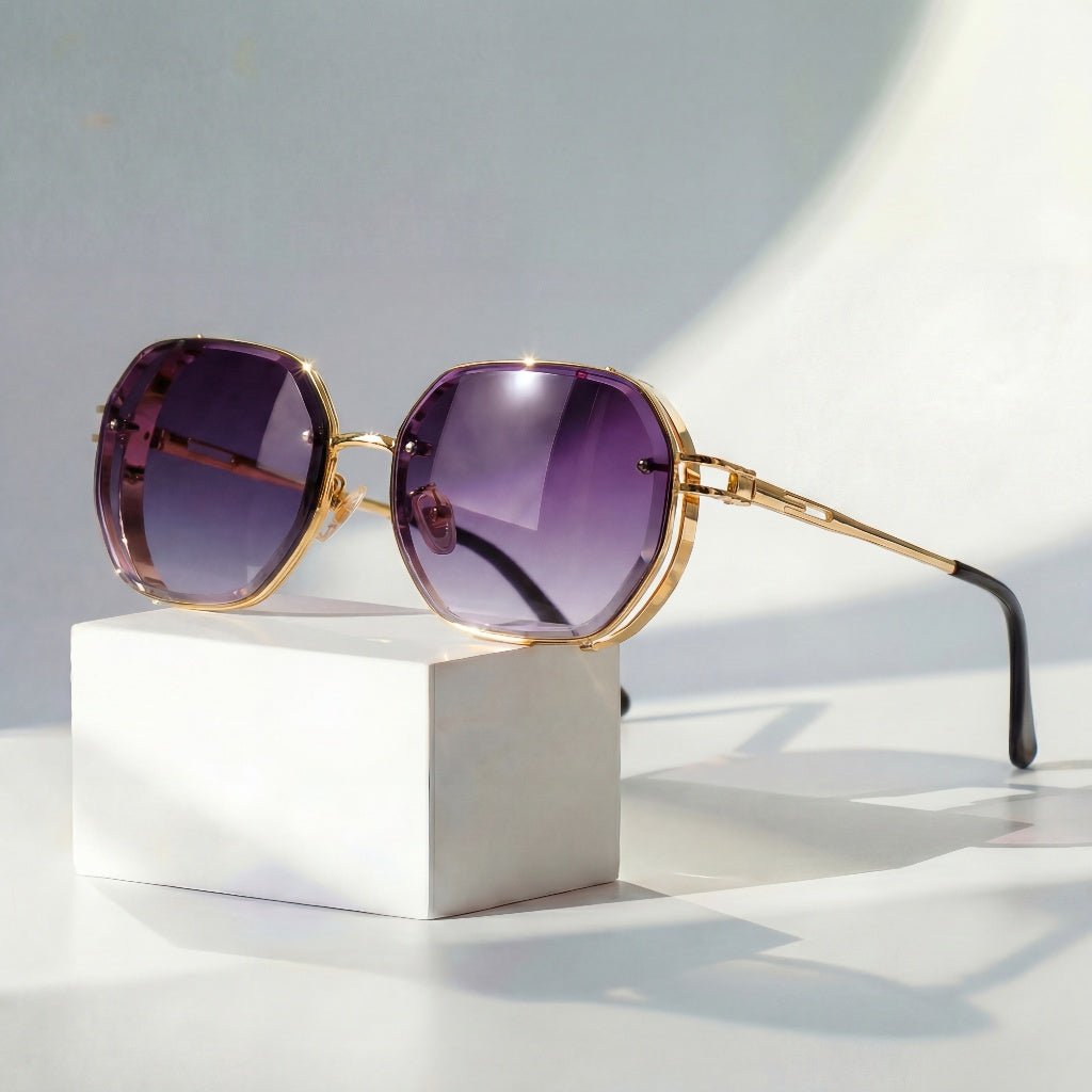 Emma | Sunglasses Aviator Style Gold Frame Gradient Lenses UV400