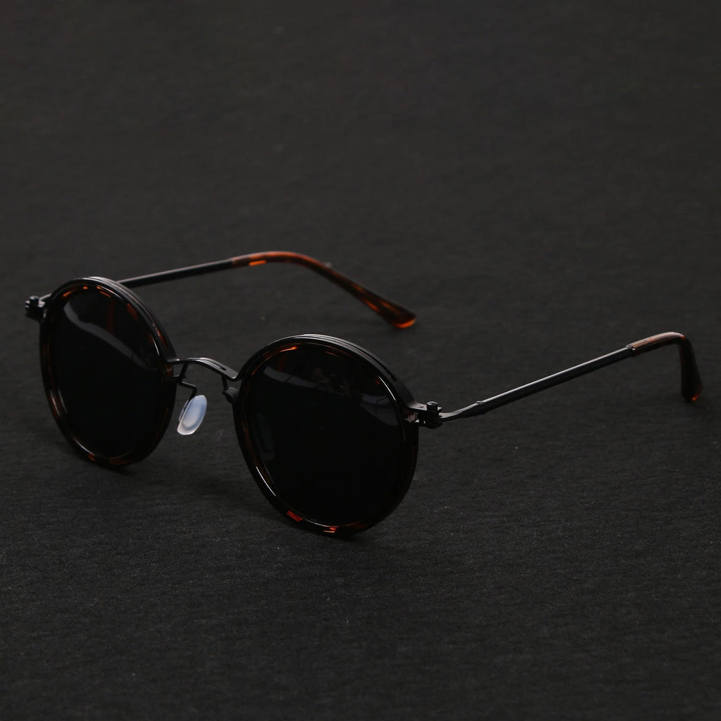 Grace | Sunglasses Polarized Round Frame Gold Metal Temples