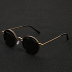 Grace | Sunglasses Polarized Round Frame Gold Metal Temples