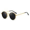 Grace | Sunglasses Polarized Round Frame Gold Metal Temples