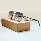 Layla | Sunglasses Retro Aviator Gold Titanium Frame Gradient