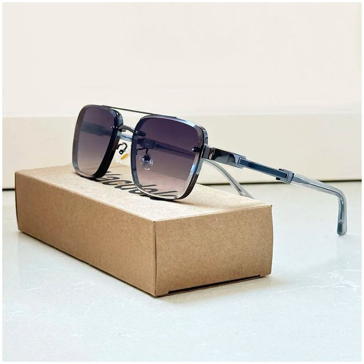 Layla | Sunglasses Retro Aviator Gold Titanium Frame Gradient
