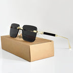 Mia | Sunglasses Retro Square Gold Titanium Frame Gradient UV400