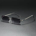 James | Sunglasses Rimless Rectangular Gold Gradient Tinted