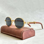 Daniel | Sunglasses Round Gold Frame Designer UV400 Protection