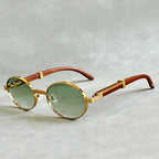Daniel | Sunglasses Round Gold Frame Designer UV400 Protection
