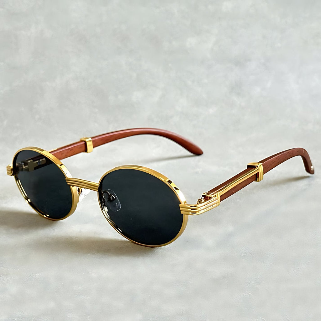 Daniel | Sunglasses Round Gold Frame Designer UV400 Protection