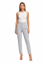 Thea Pleated Tapered Pants With High Rise Waist