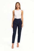 Thea Pleated Tapered Pants With High Rise Waist
