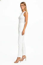 Thea Pleated Tapered Pants With High Rise Waist