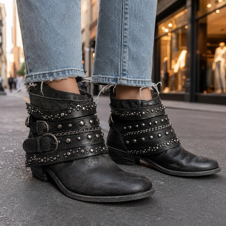 Women’s Brown Western Ankle Boots for Fall