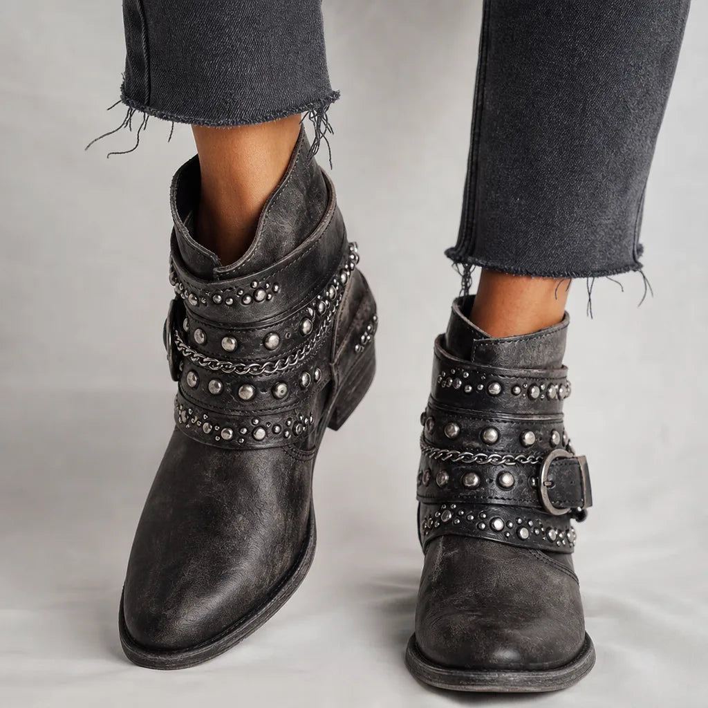 Women’s Brown Western Ankle Boots for Fall
