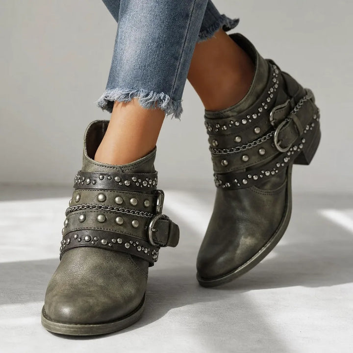 Women’s Brown Western Ankle Boots for Fall