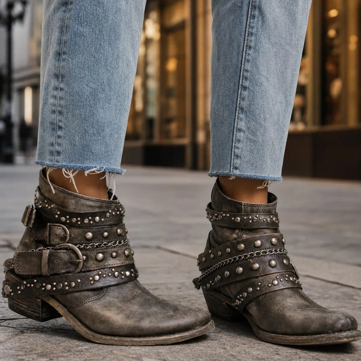Women’s Brown Western Ankle Boots for Fall