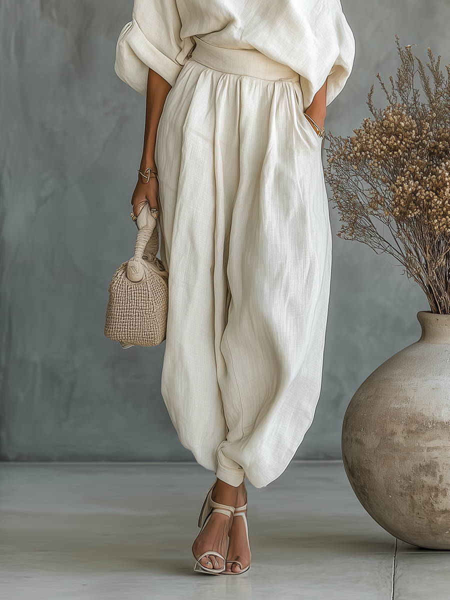 Thessaly | Women's Off Shoulder Long Sleeve Two Piece Set