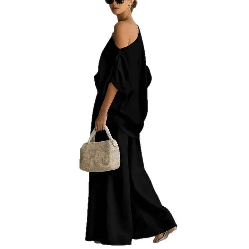 Thessaly | Women's Off Shoulder Long Sleeve Two Piece Set
