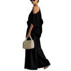 Thessaly | Women's Off Shoulder Long Sleeve Two Piece Set