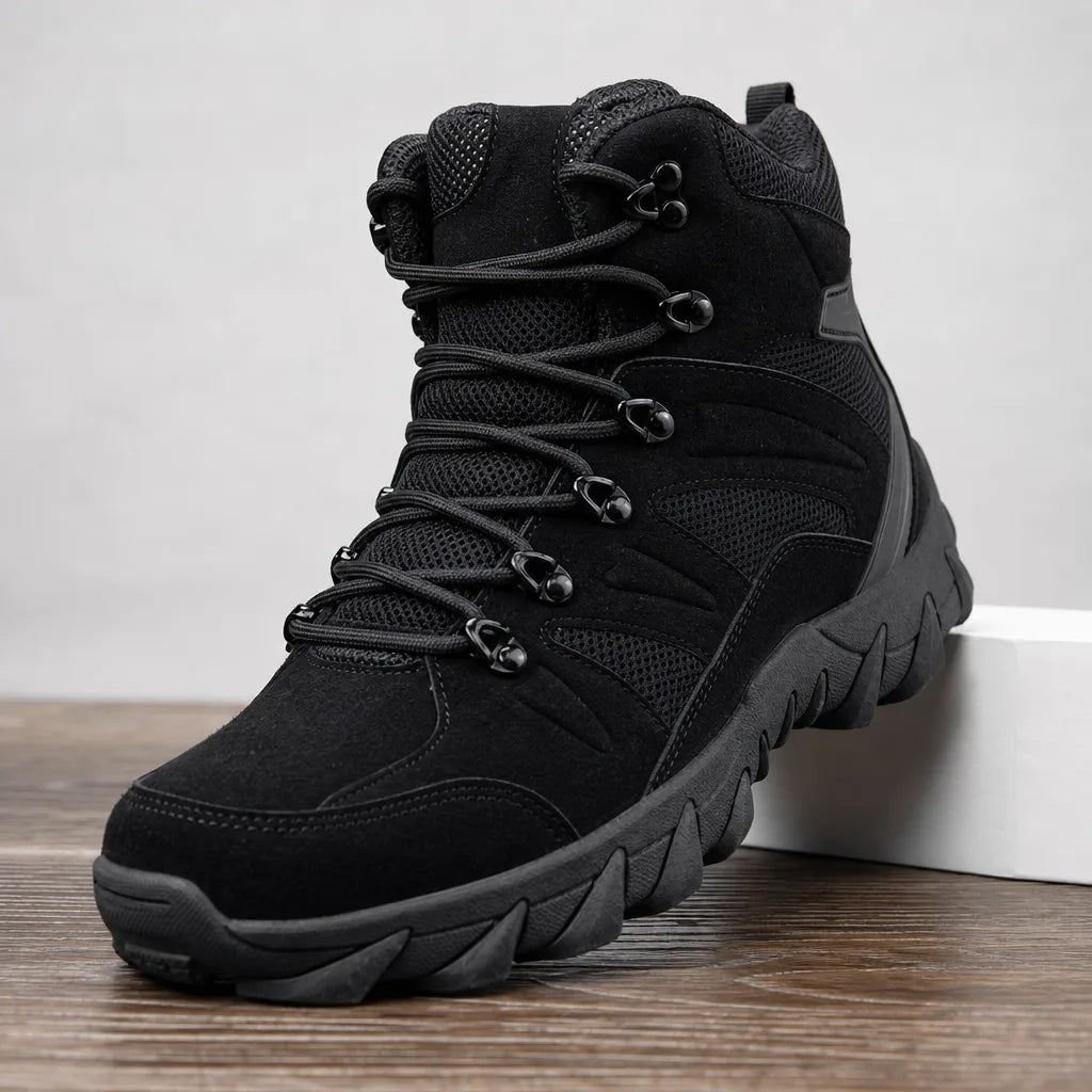 Men’s Water-Resistant Hiking Boots with Lace-Up Fit