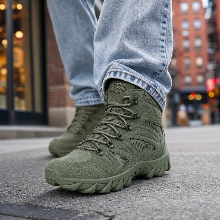 Men’s Water-Resistant Hiking Boots with Lace-Up Fit